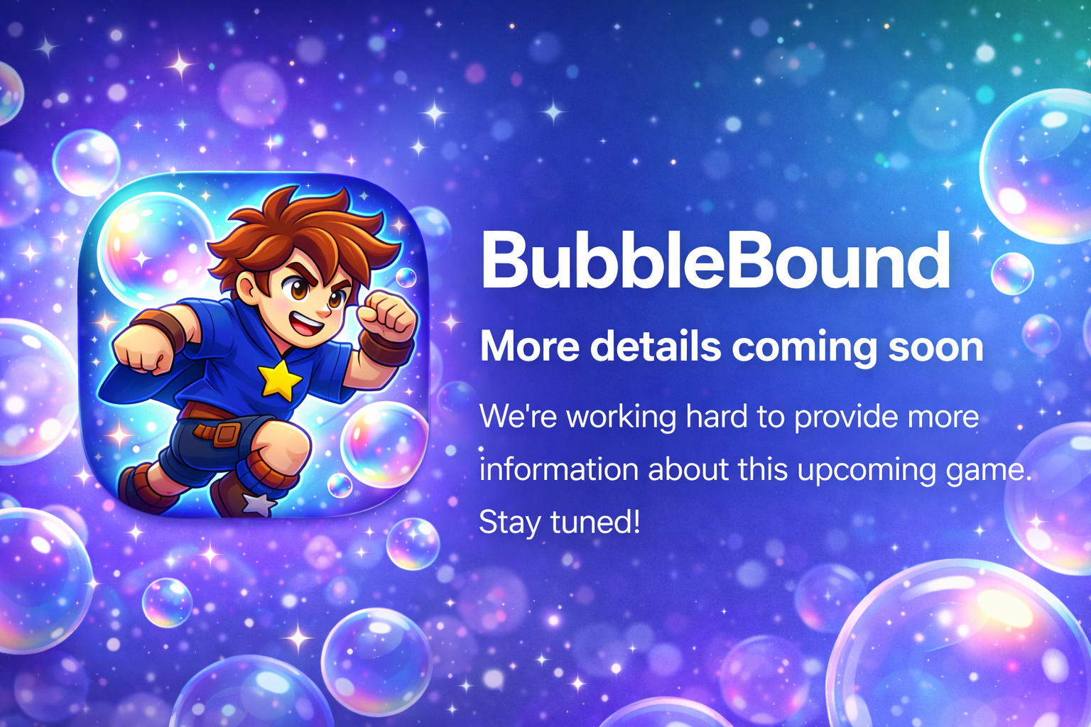 Bubblebound shown in a product hero image.